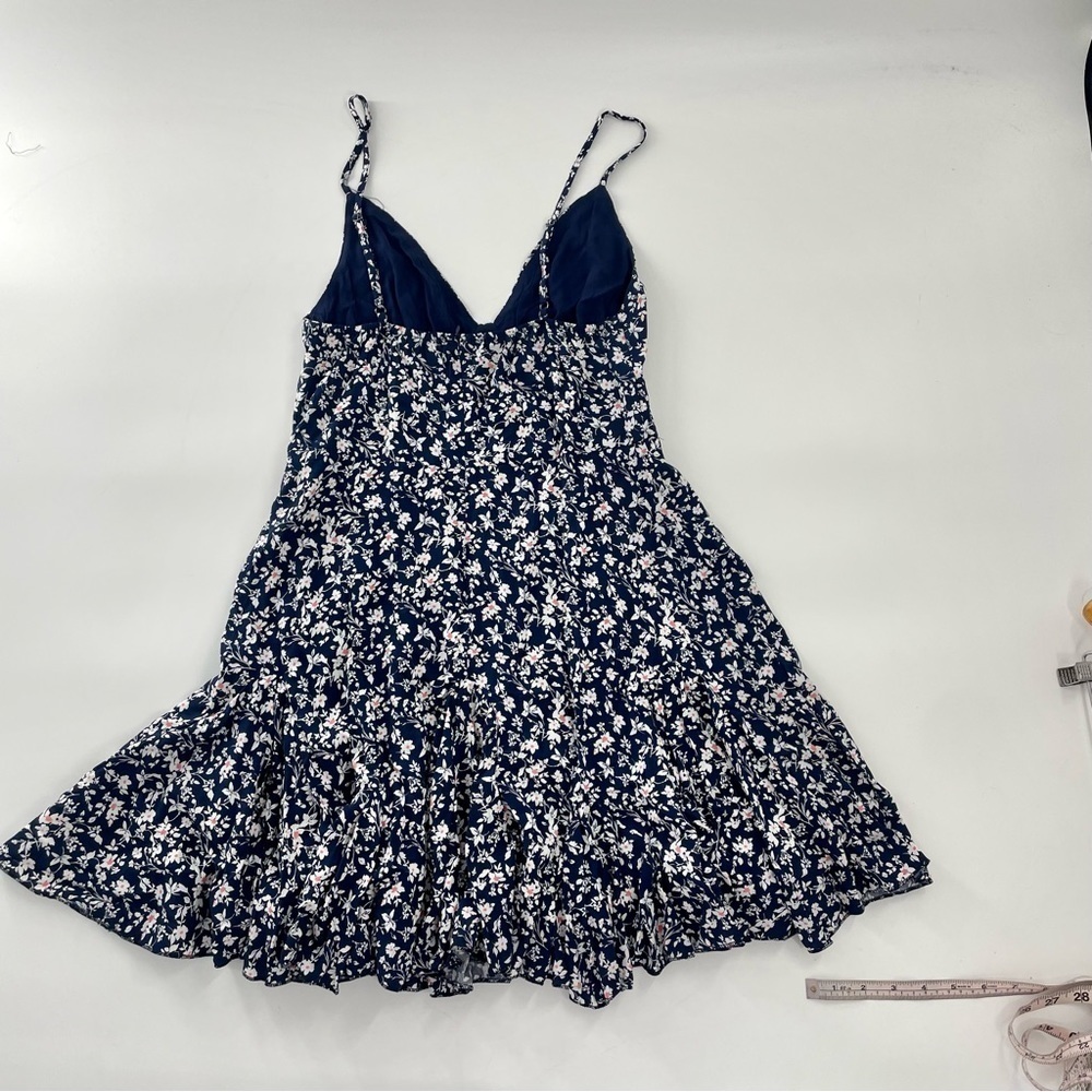 RUMOR Floral Ditzy Daisy Navy Blue spaghetti strap lined mini dress - Picture 5 of 9